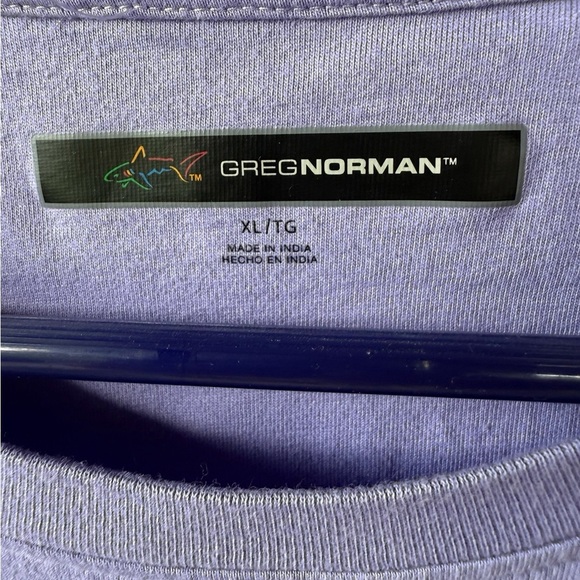 Greg Norman Men's XL Purple Short Sleeve Crew Neck T-Shirt - Picture 2 of 3